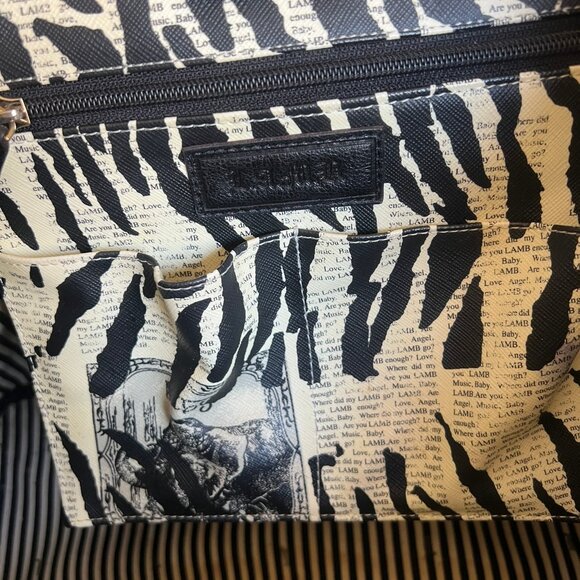 $300 Y2K L.A.M.B BY GWEN STEFANI NEWSPAPER ANIMAL PRINT TOTE LARGE - Picture 12 of 14